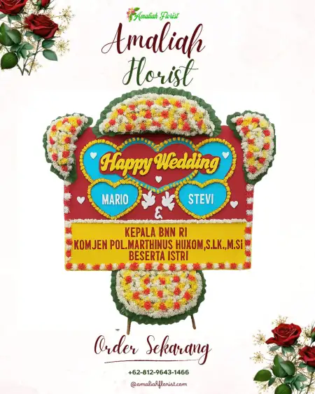 Papan Bunga Pernikahan Slorok